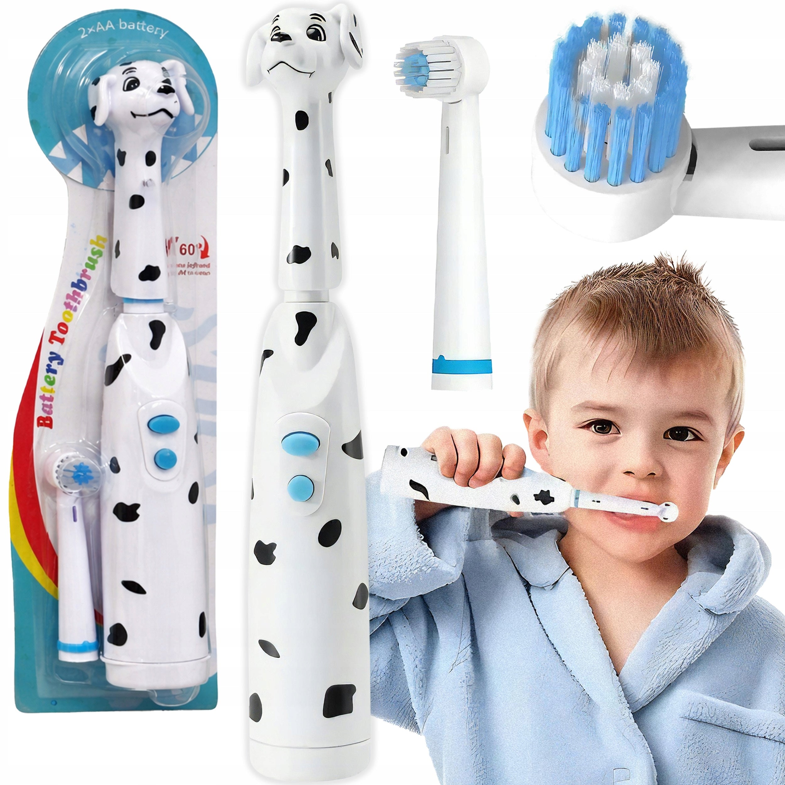 ELECTRIC TOOTHBRUSH FOR CHILDREN DOG WITH ROTATING CASE