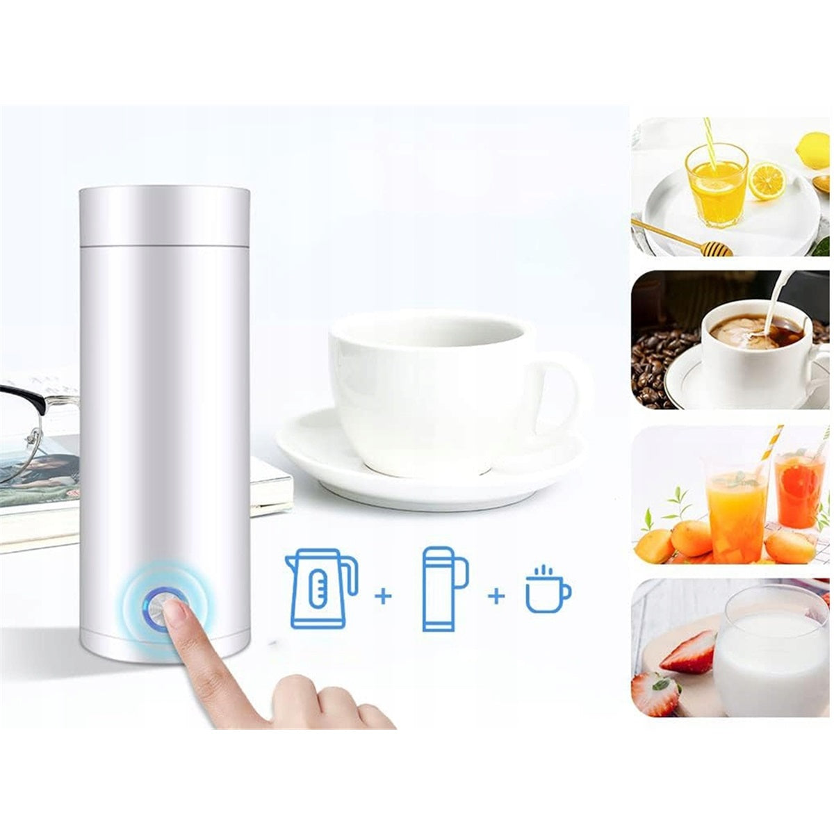 ELECTRIC TRAVEL KETTLE 400ML PORTABLE 3IN1 THERMOS Power 250 W