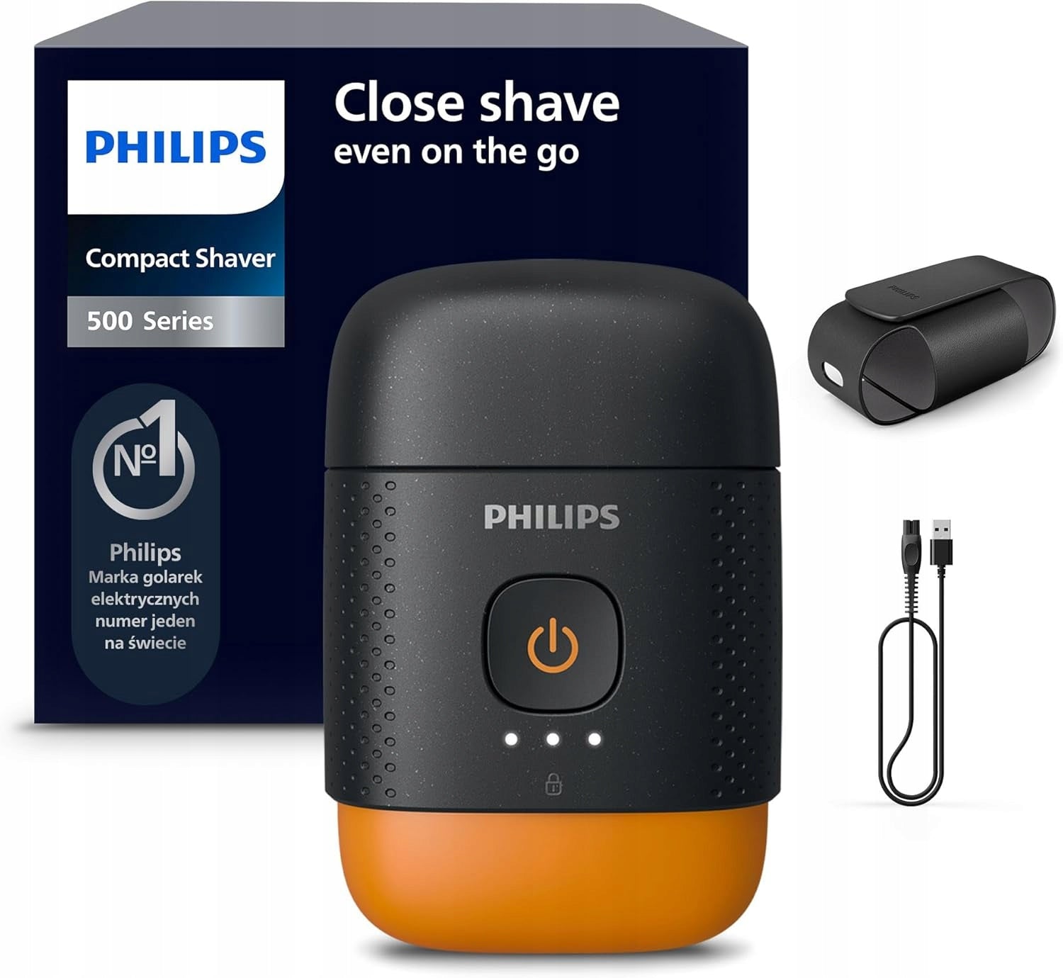 ELECTRIC TRAVEL SHAVER LIFT CUT WET DRY USB CASE