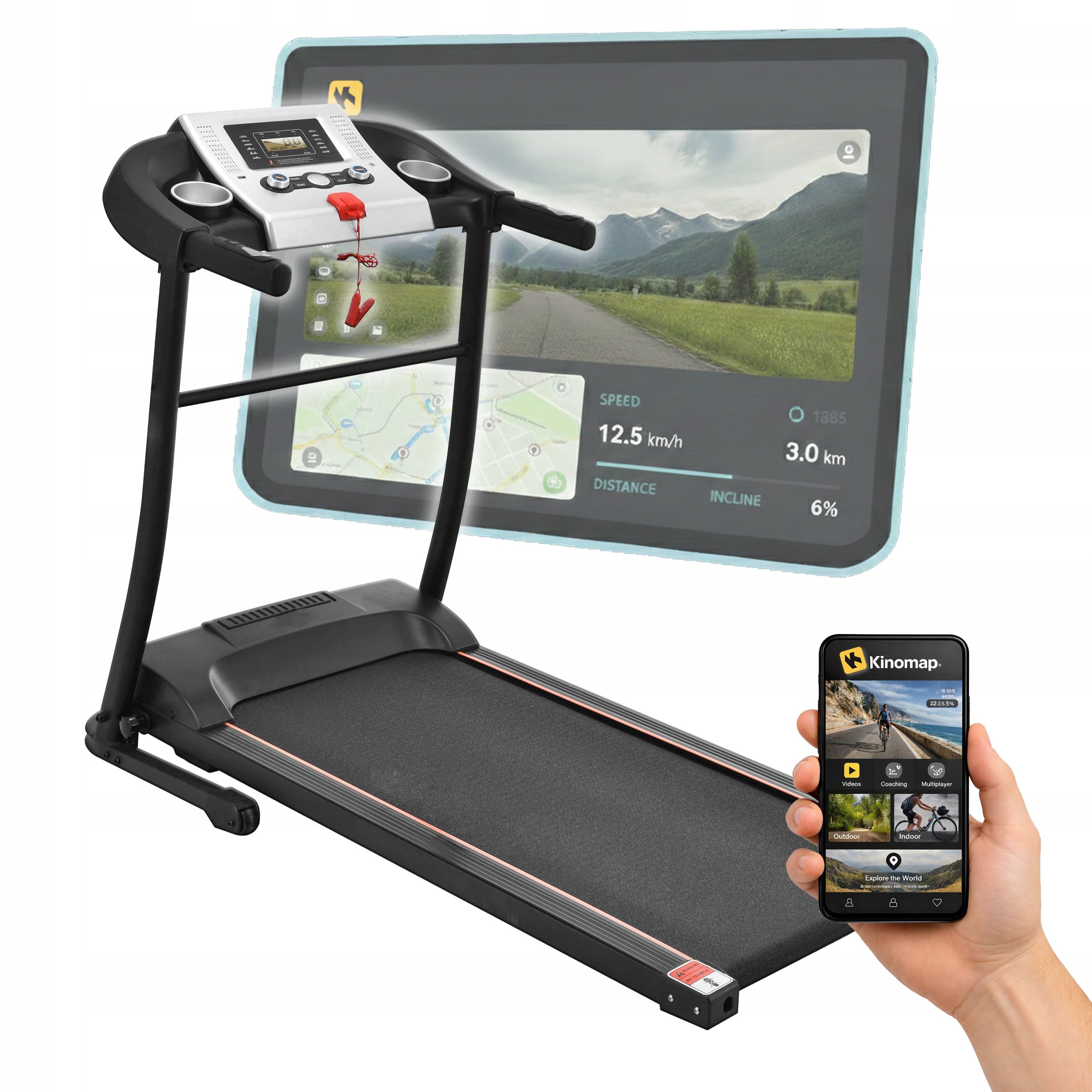 ELECTRIC TREADMILL ELITON 120kg 12km/h LED