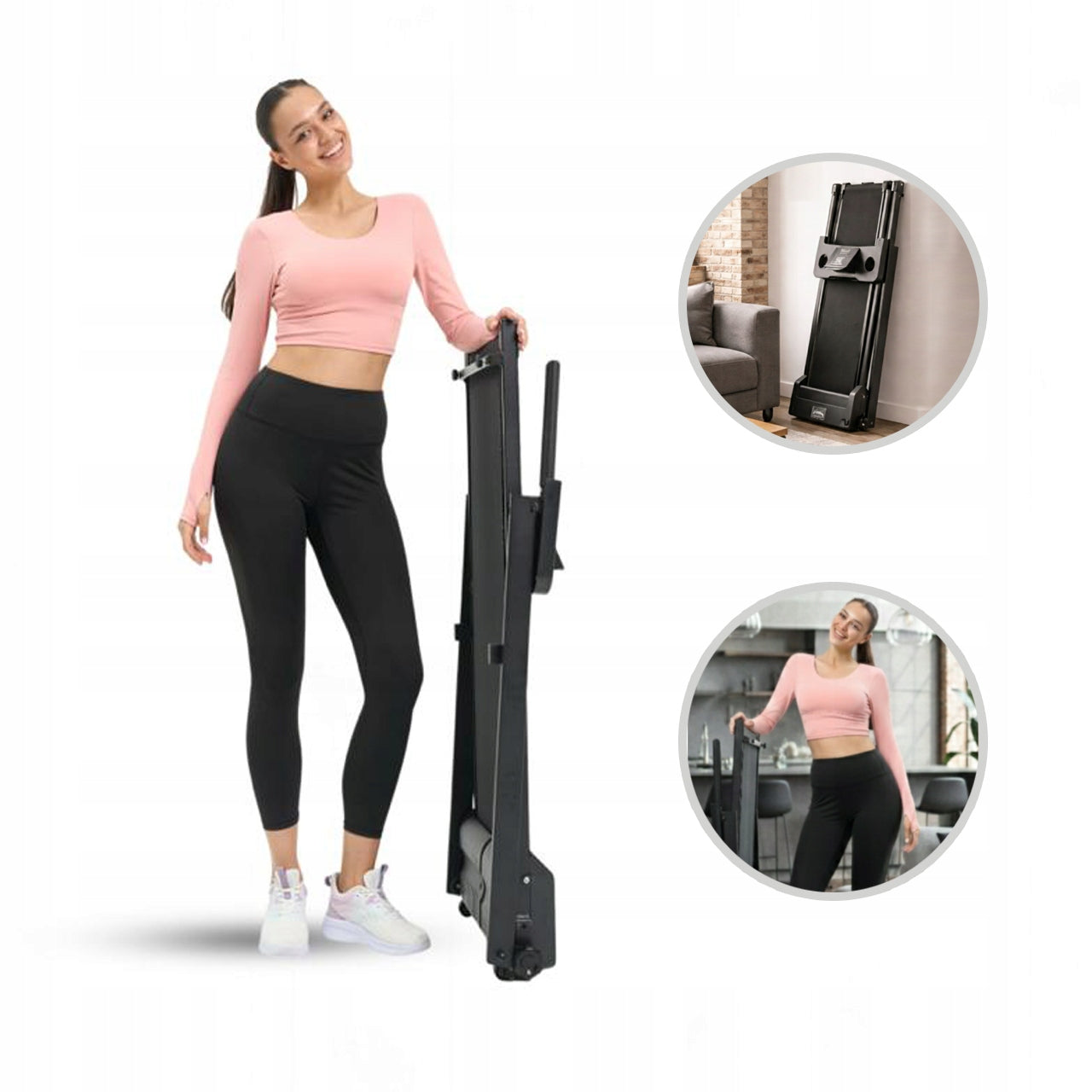 ELECTRIC TREADMILL FOLDING 12 PROGRAMS HOME TRAINING RUNNING UP TO 8KM/H Measurements training duration distance speed burned calories