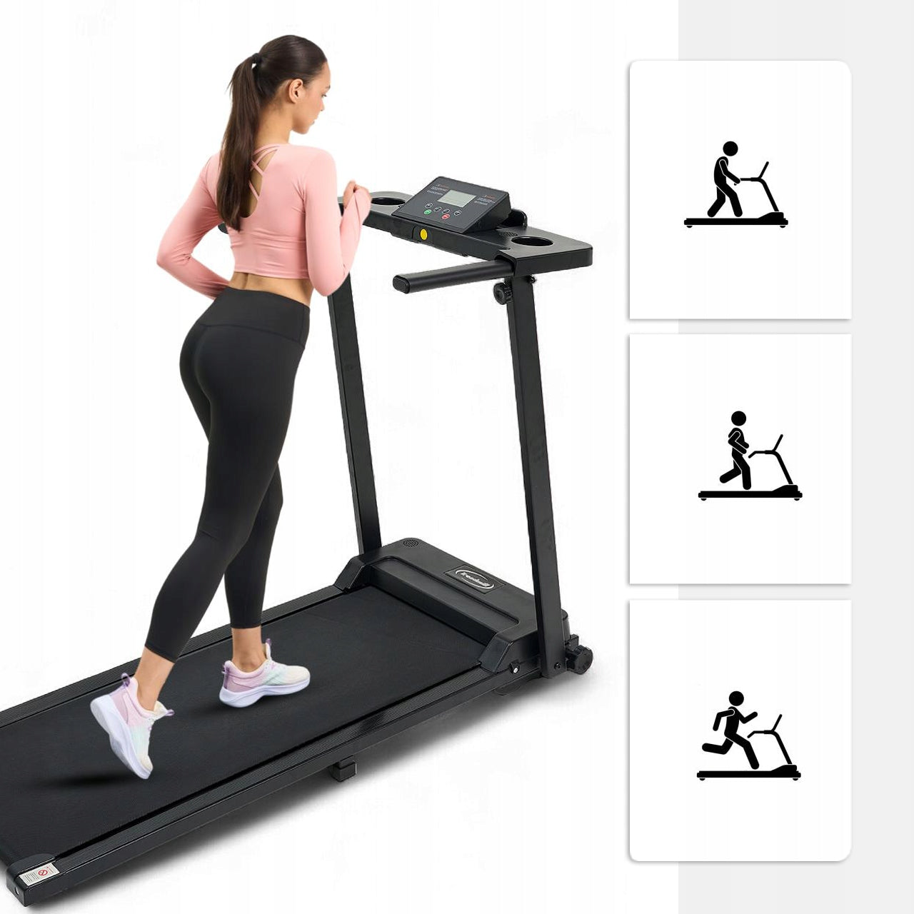 ELECTRIC TREADMILL FOLDING 12 PROGRAMS HOME TRAINING RUNNING UP TO 8KM/H