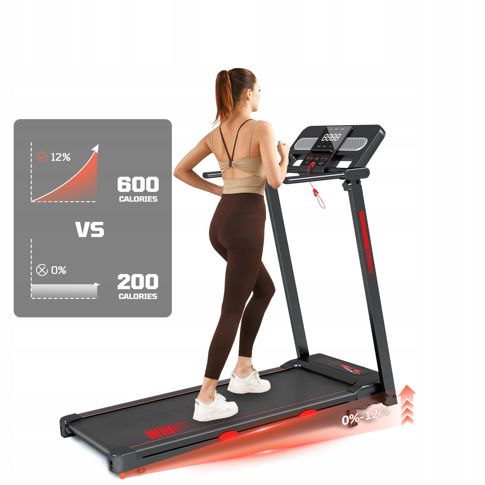 ELECTRIC TREADMILL FOLDING HOME TREADMILL MAXIMUM SPEED: 14 KM/H Brand no brand