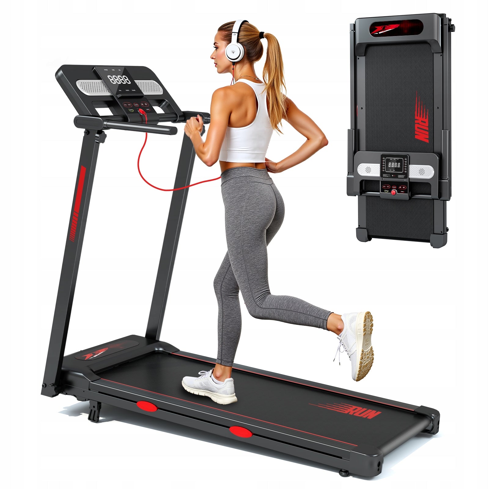 ELECTRIC TREADMILL FOLDING HOME TREADMILL MAXIMUM SPEED: 14 KM/H