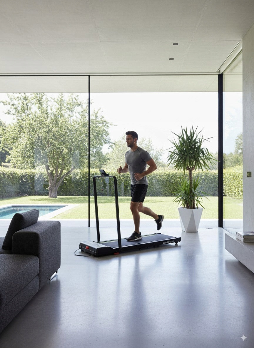 ELECTRIC TREADMILL FOLDING UNDER THE BED WEEP ADJUSTABLE ANGLE INCLINATION. 10km/h Kind electric