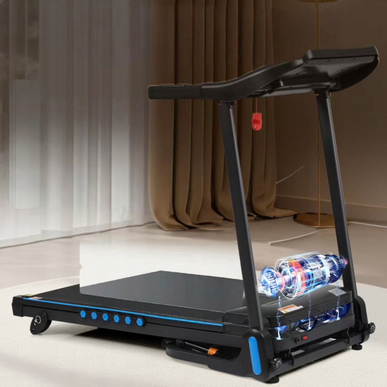 ELECTRIC TREADMILL FOR EXERCISE AT HOME N884P322661S 1-14km/h Max. Packaging status original