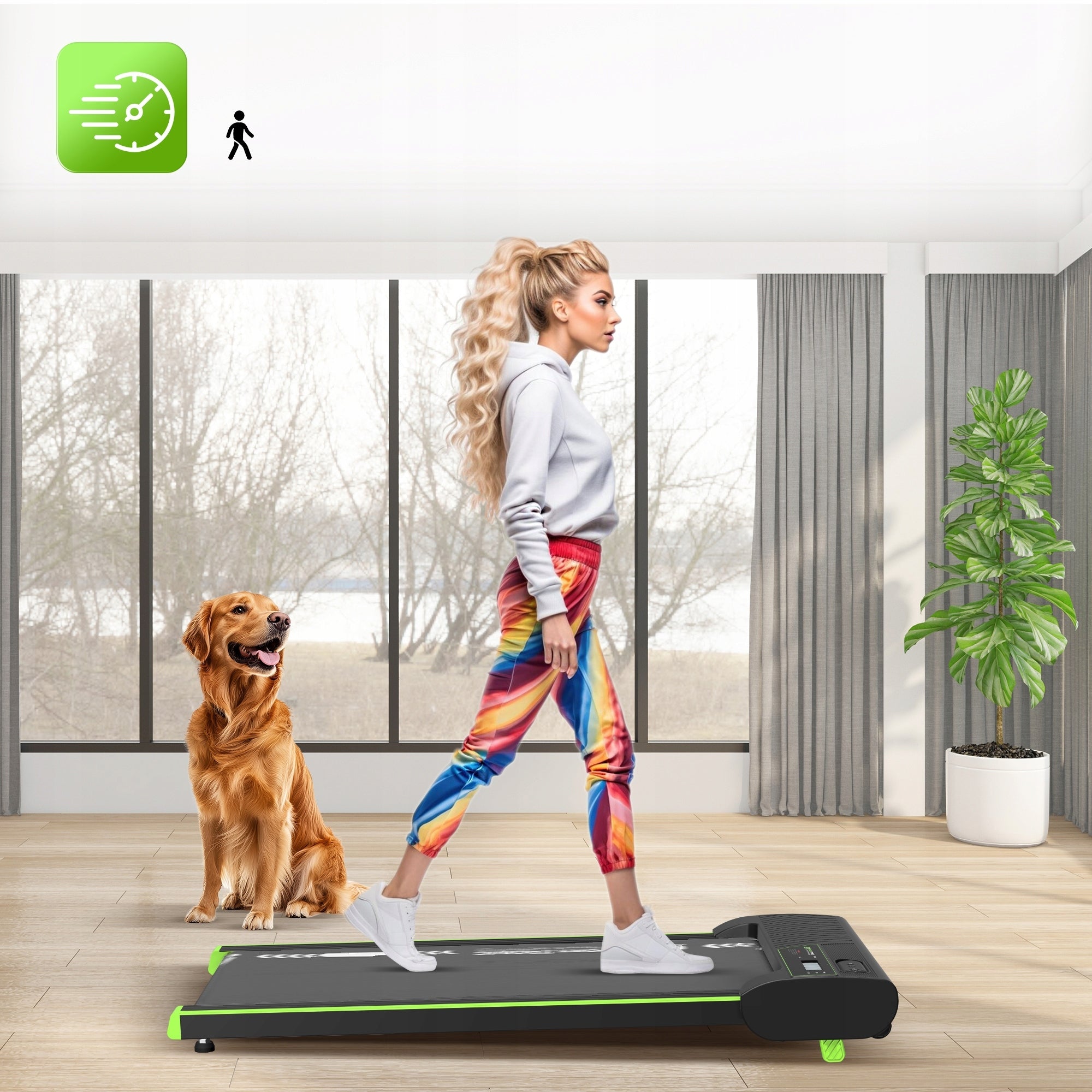 ELECTRIC TREADMILL FOR WALKING PAD ANGLE OF INCLINATION 1-6 KM/H Speed 1–6 km/h