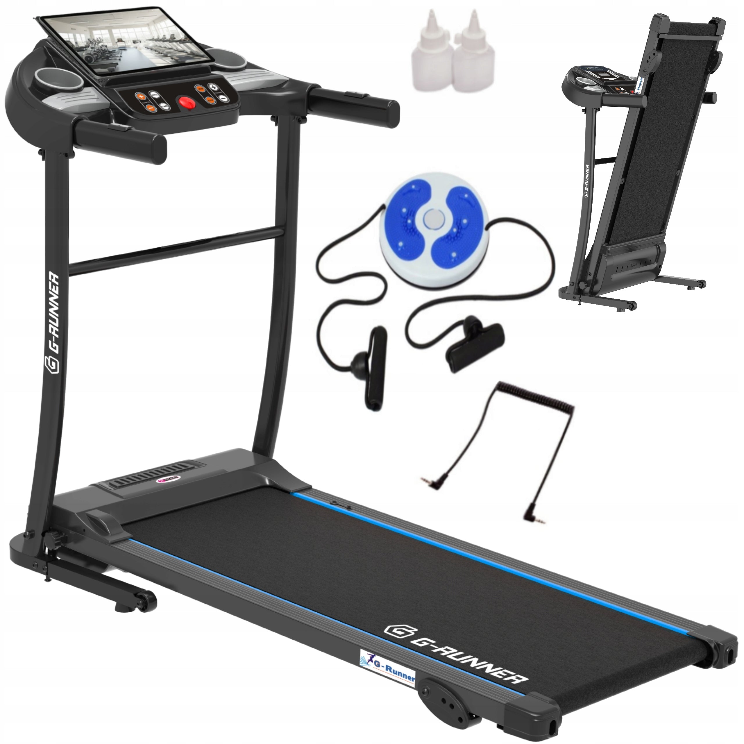 ELECTRIC TREADMILL G-RUNNER 400 HOME ELEVATION SPEAKERS FOLDING UP TO 120kg