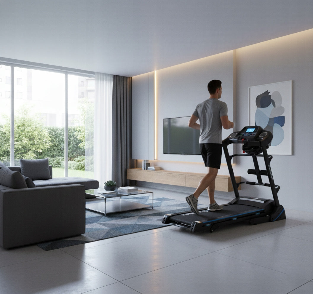 ELECTRIC TREADMILL G-RUNNER 420 DUMBBELL MASSAGER USB SHOCK ABSORPTION SPEAKERS Kind electric