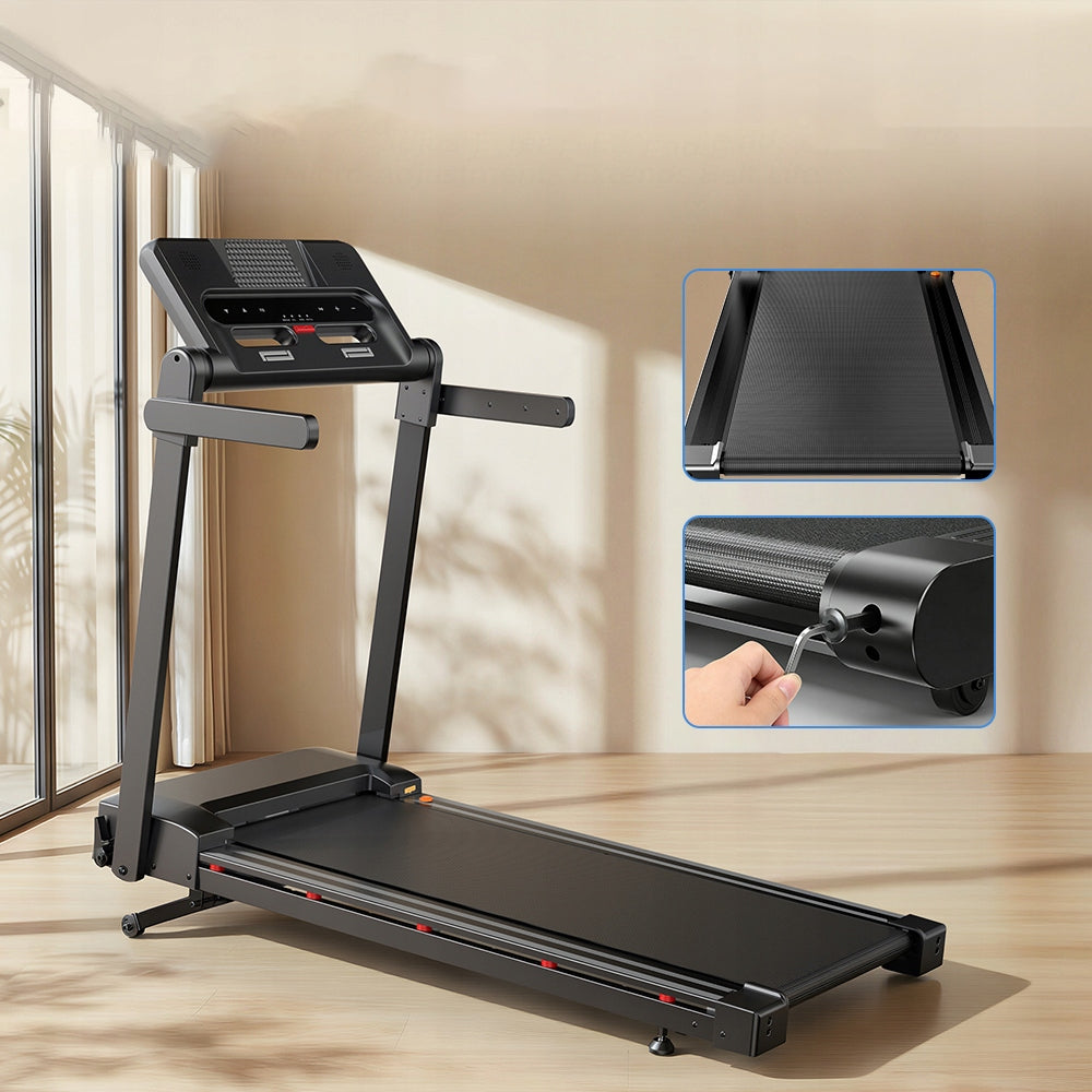 ELECTRIC TREADMILL HOME TRAINING FT54 1-14km/h 3.0HP 150kg APP Measurements training duration number of steps speed burned calories