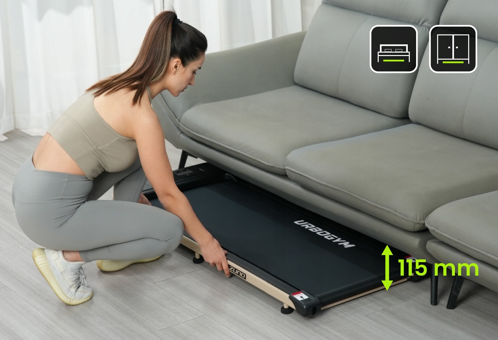 ELECTRIC TREADMILL HOME ZUNO 6 KM/H FOR WALKING UNDER THE DESK WALKING PAD Manufacturer code ZUNO