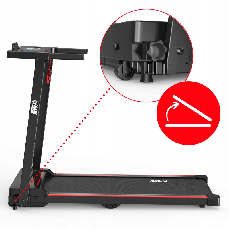 ELECTRIC TREADMILL TRAINING FOLDING HOME RUN 12 KM/H 120 KG BLUETOOTH Brand REVOGYM