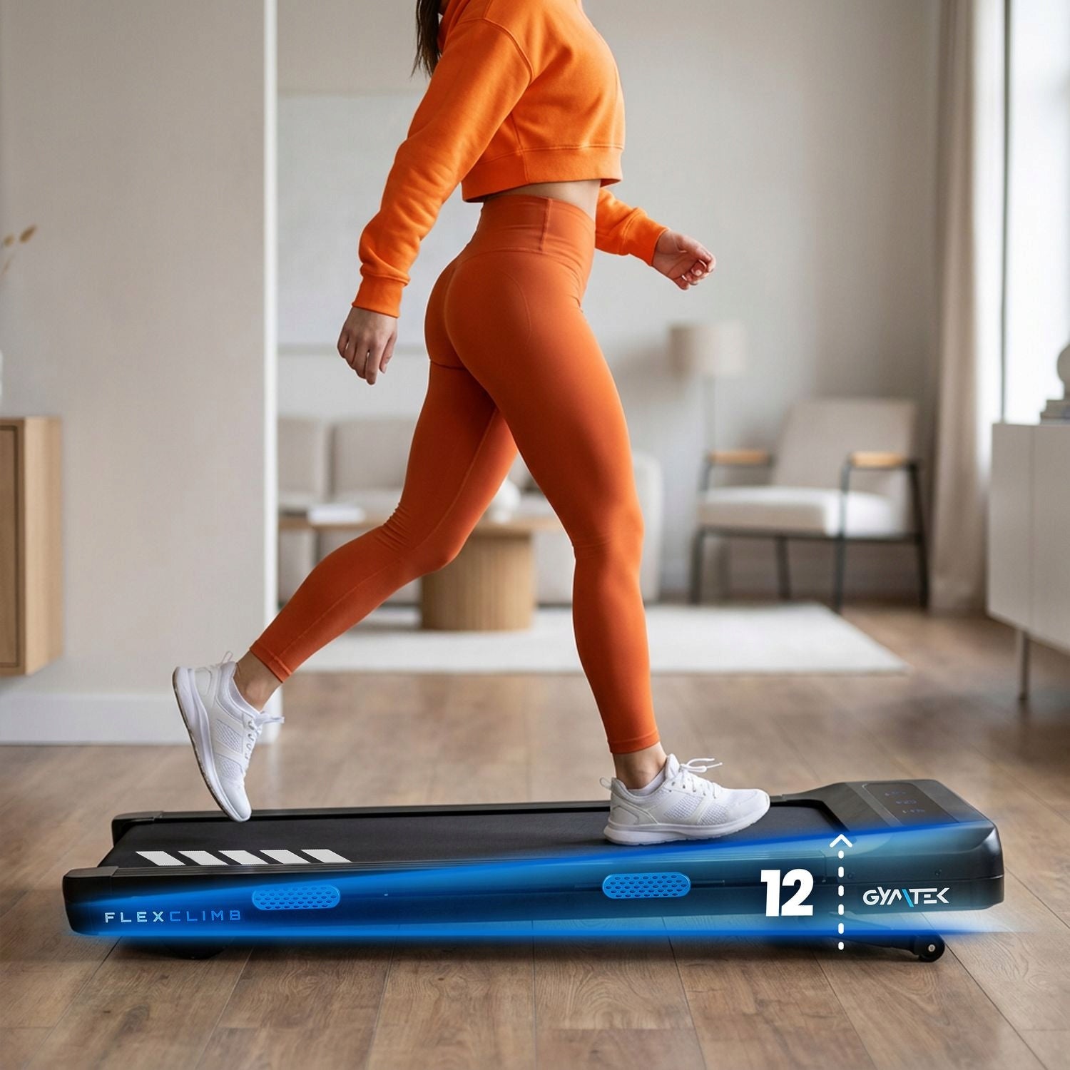 ELECTRIC TREADMILL UNDER THE WALKING DESK SLOPE GYMTEK Manufacturer code XT300
