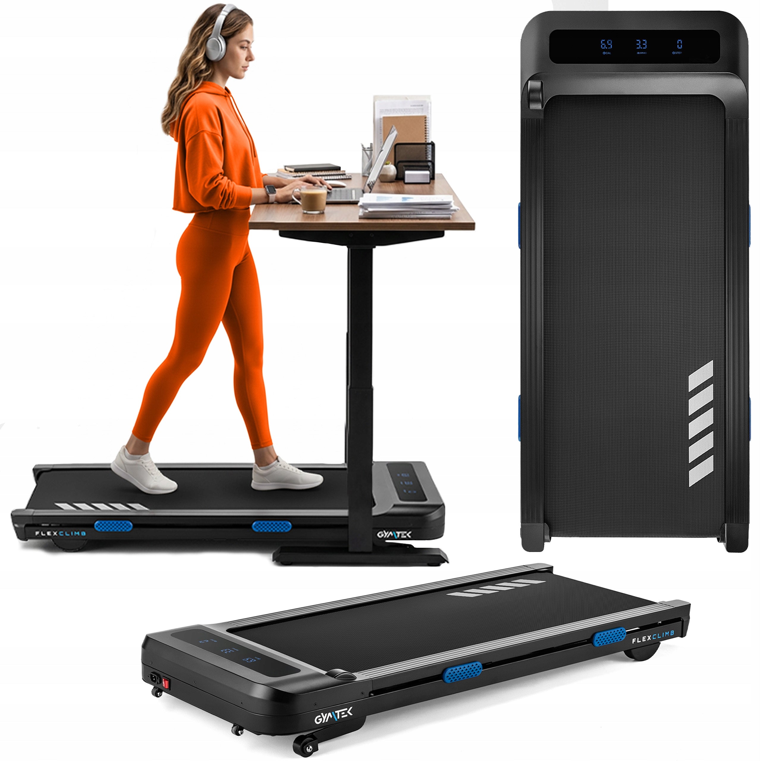 ELECTRIC TREADMILL UNDER THE WALKING DESK SLOPE GYMTEK