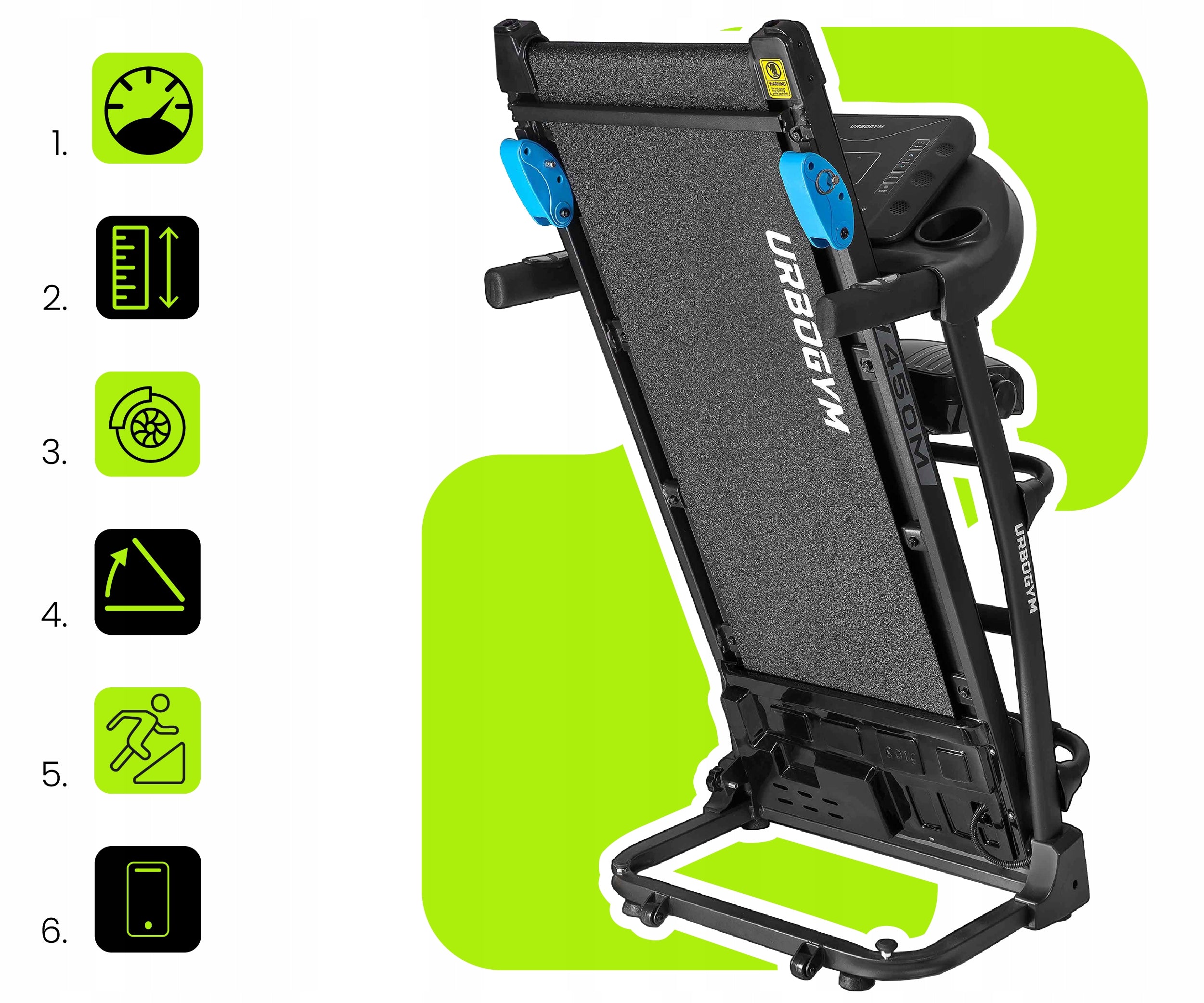 ELECTRIC TREADMILL V450M MASSAGER ANGLE OF INCLINATION FOLDING WITH SHOCK ABSORPTION Kind electric