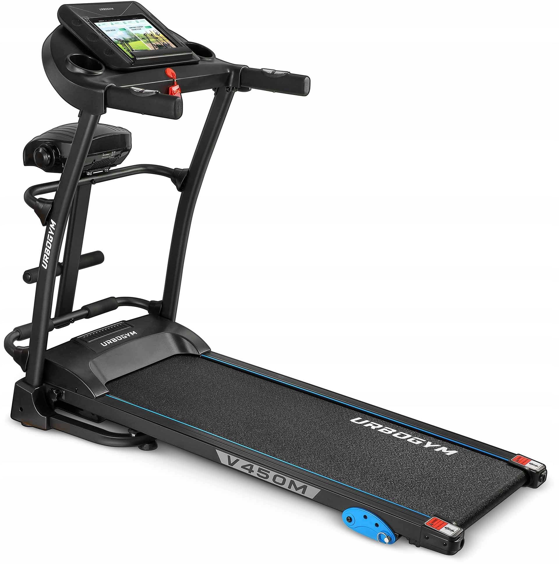 ELECTRIC TREADMILL V450M MASSAGER ANGLE OF INCLINATION FOLDING WITH SHOCK ABSORPTION
