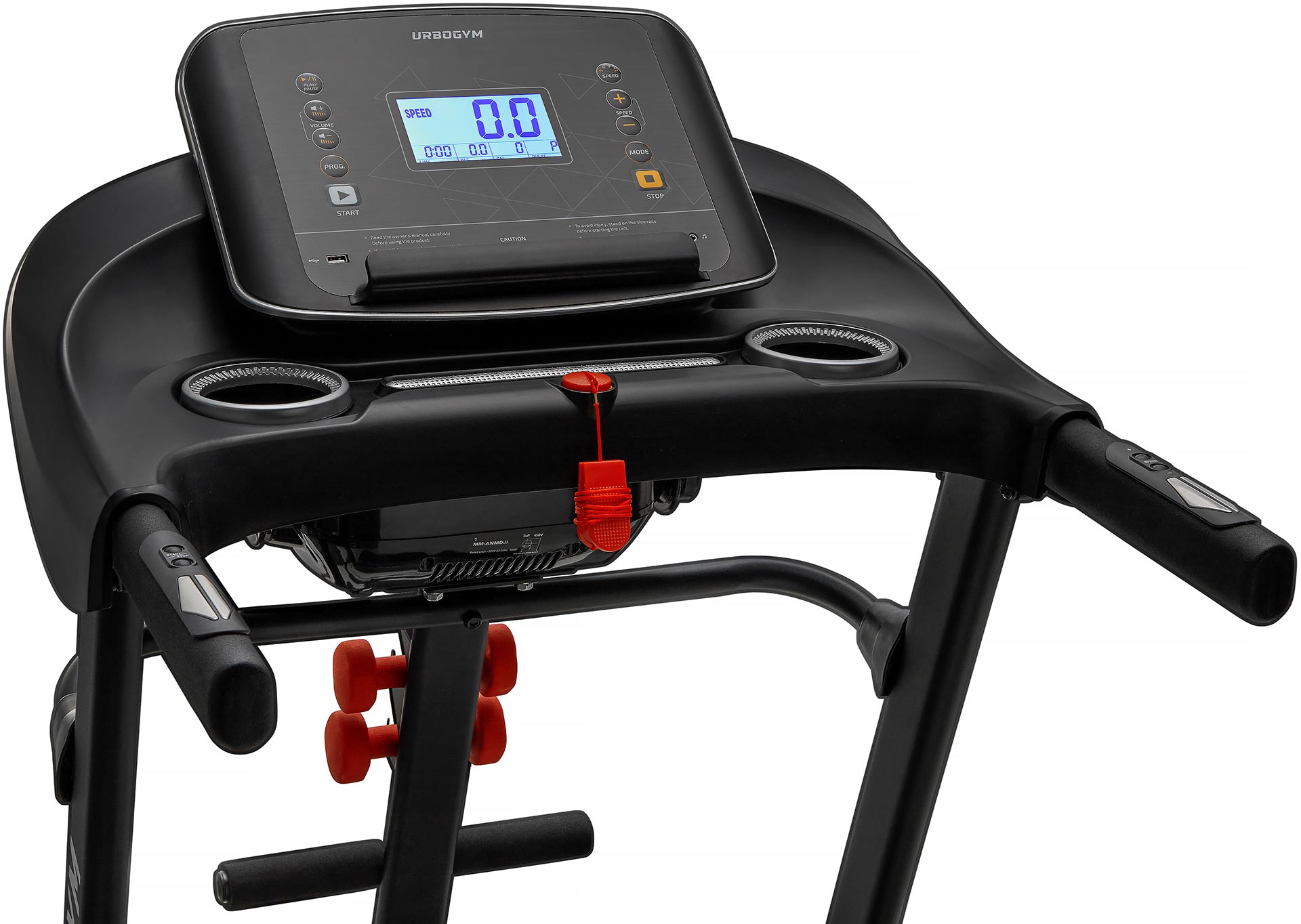 ELECTRIC TREADMILL V550M MASSAGER PAUSE FITSHOW BLUETOOTH CUSHIONING Measurements training duration distance speed pulse burned calories