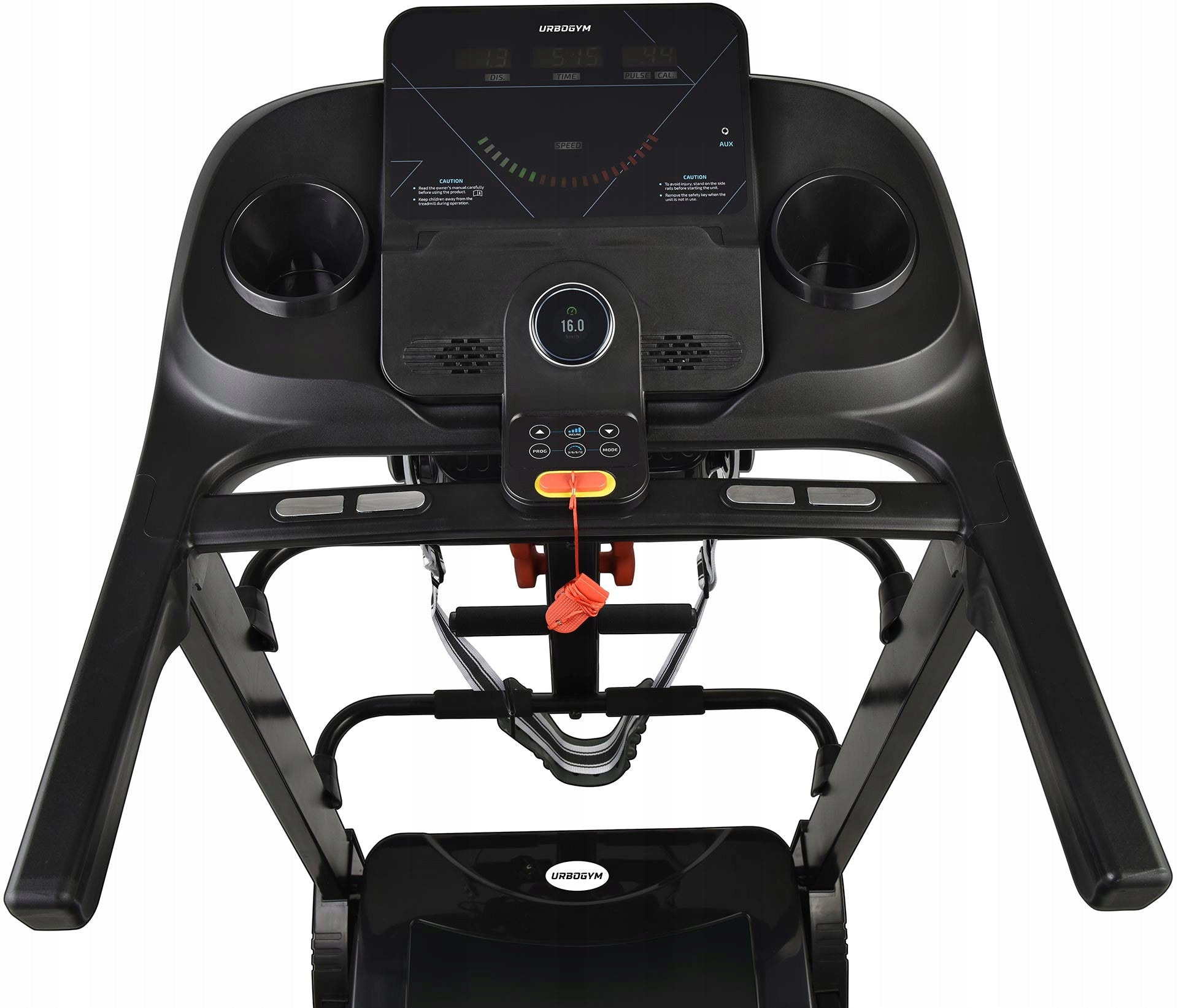 ELECTRIC TREADMILL V680MS MASSAGER AUTO ANGLE 15 FOLDABLE STRONG UP TO 120KG Measurements training duration distance speed pulse burned calories