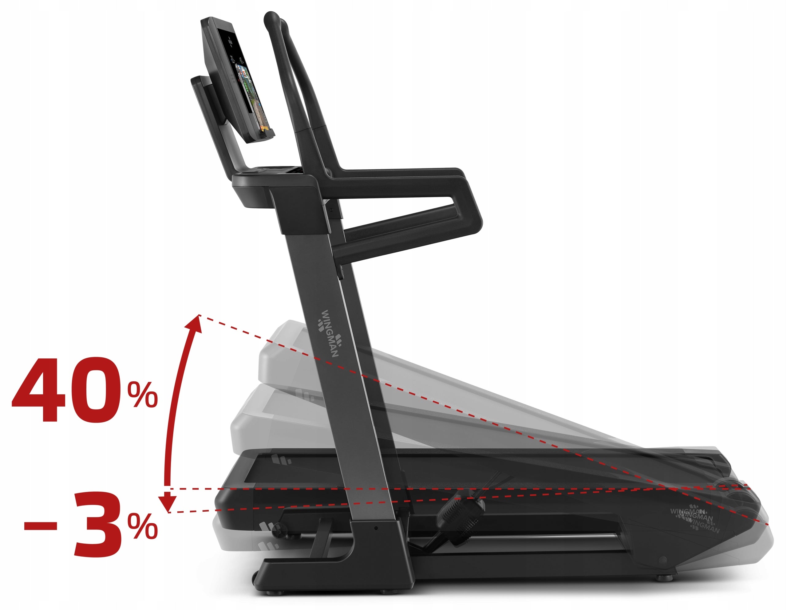 ELECTRIC TREADMILL WINGMAN TRX20 ULTRA | 20km/h | -3 +40% | CLIMBING Maximum user weight 150 kg
