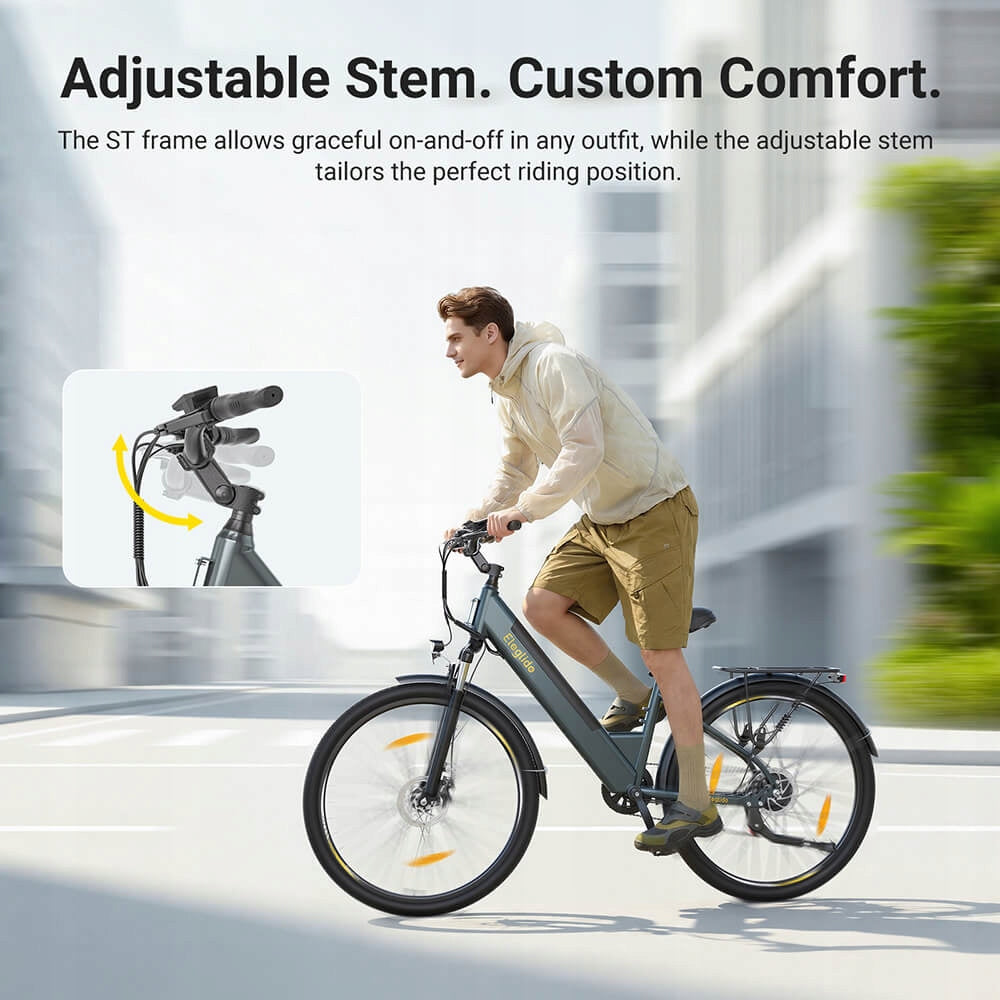 ELECTRIC TREKKING BIKE 13AH 25km/h 100HP ELEGLIDE T1 STEP-THRU 27.5“ Brand Eleglide
