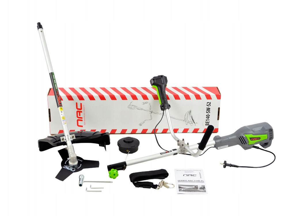 ELECTRIC TRIMMER NAC 1400 IN SHIELD 25 CM + LINE 42 CM LIGHT Brand NAC