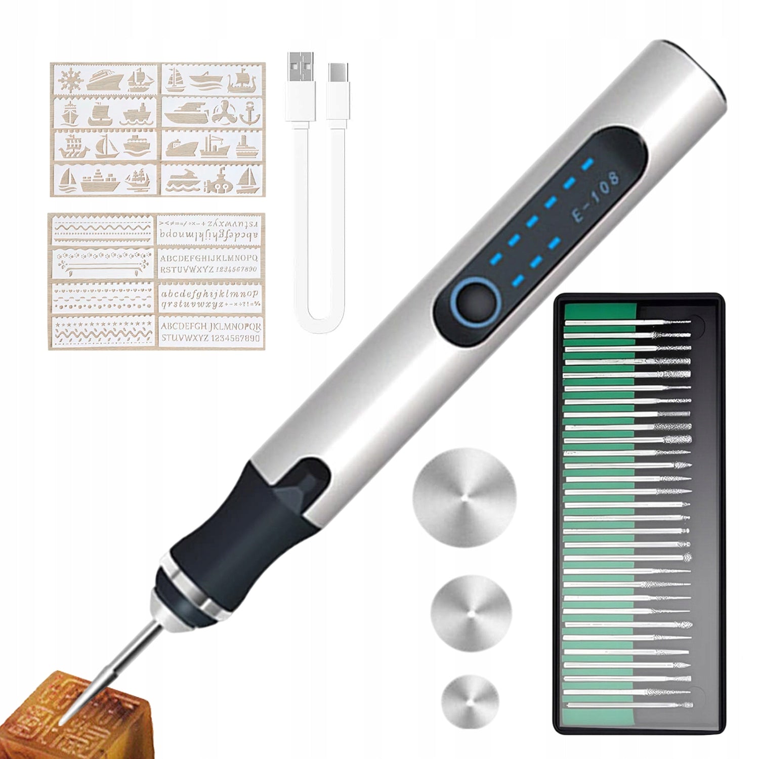 ELECTRIC USB ENGRAVING PEN WITH ADJUSTABLE SPEED AND DIY TOOL