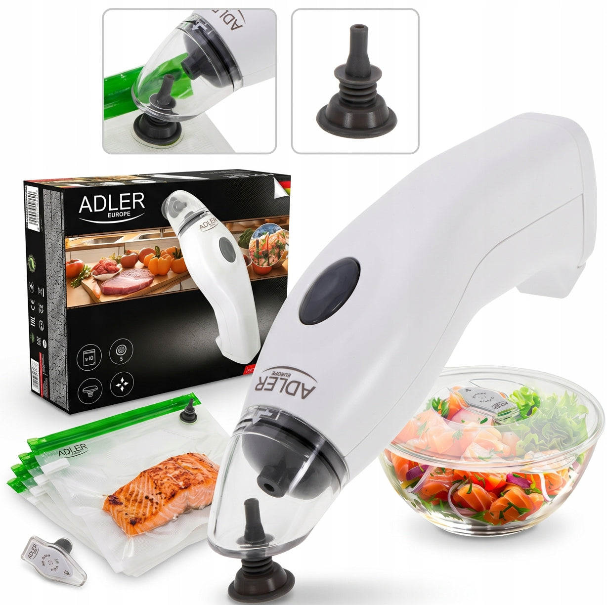 ELECTRIC VACUUM PACKAGING PUMP PLUS PACKAGING KIT ADLER