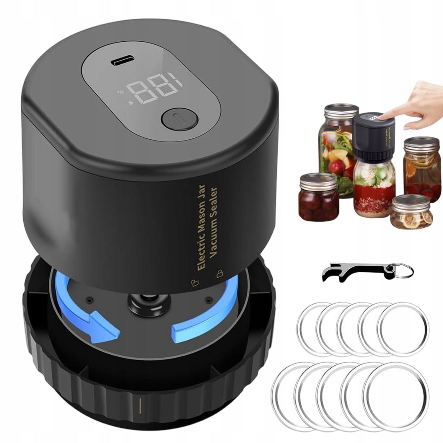 ELECTRIC VACUUM PUMP FOR KITCHEN JARS WITHOUT WIRES