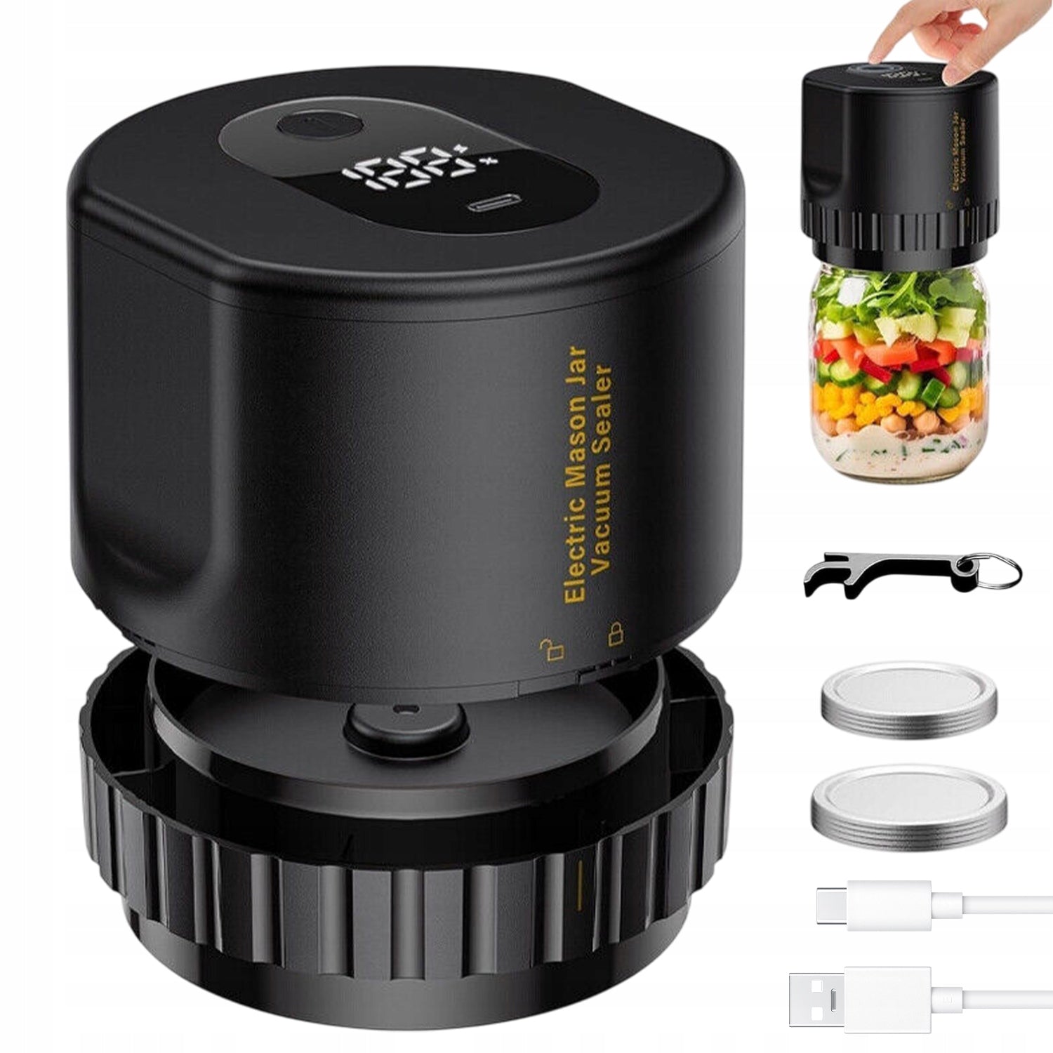 ELECTRIC VACUUM SEALER FOR MASON JARS 6.8CM/8.3CM