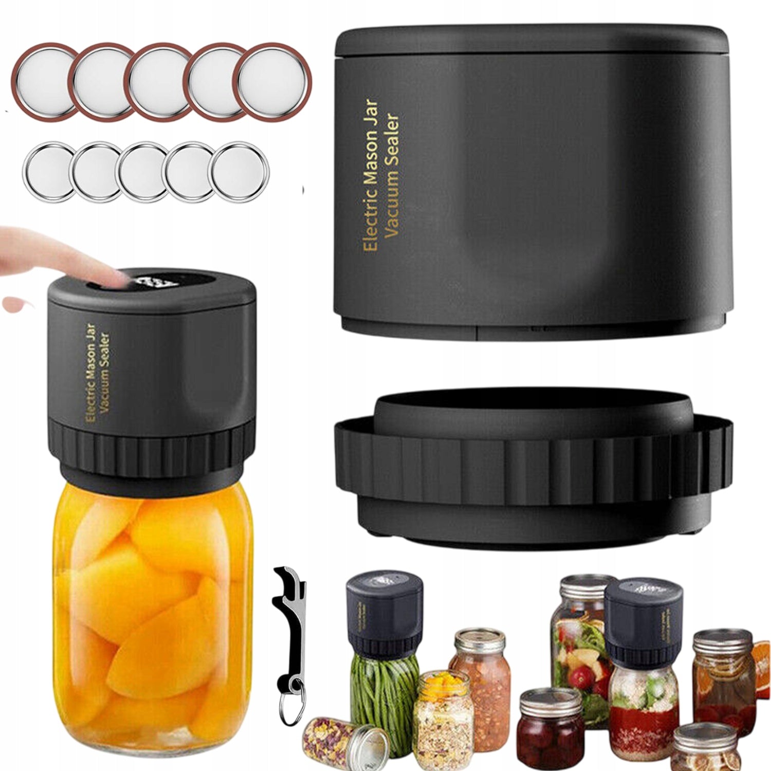 ELECTRIC VACUUM SEALER FOR MASON JARS SET