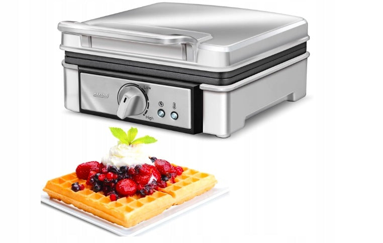 ELECTRIC WAFFLE IRON 1400W 2 WAFFLES TEMPERATURE CONTROL DEEP PLATES