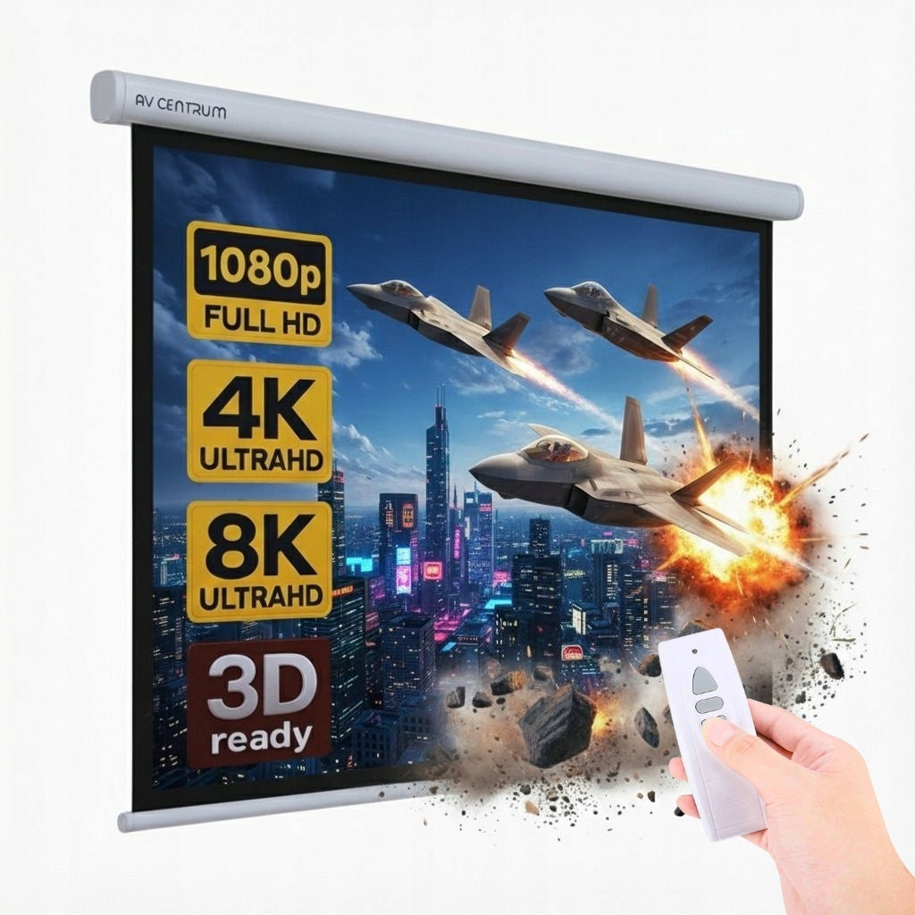 ELECTRIC WALL PROJECTION SCREEN AVC-E180 100" 180X180 AVCENTRUM