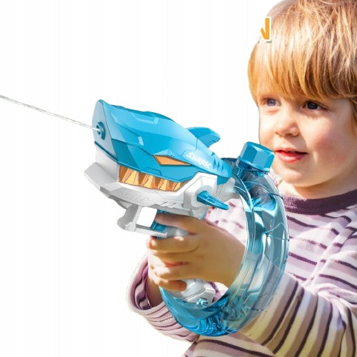 ELECTRIC WATER GUN SHARK BLUE TANK GIFT Brand Pan i Pani Gadżet