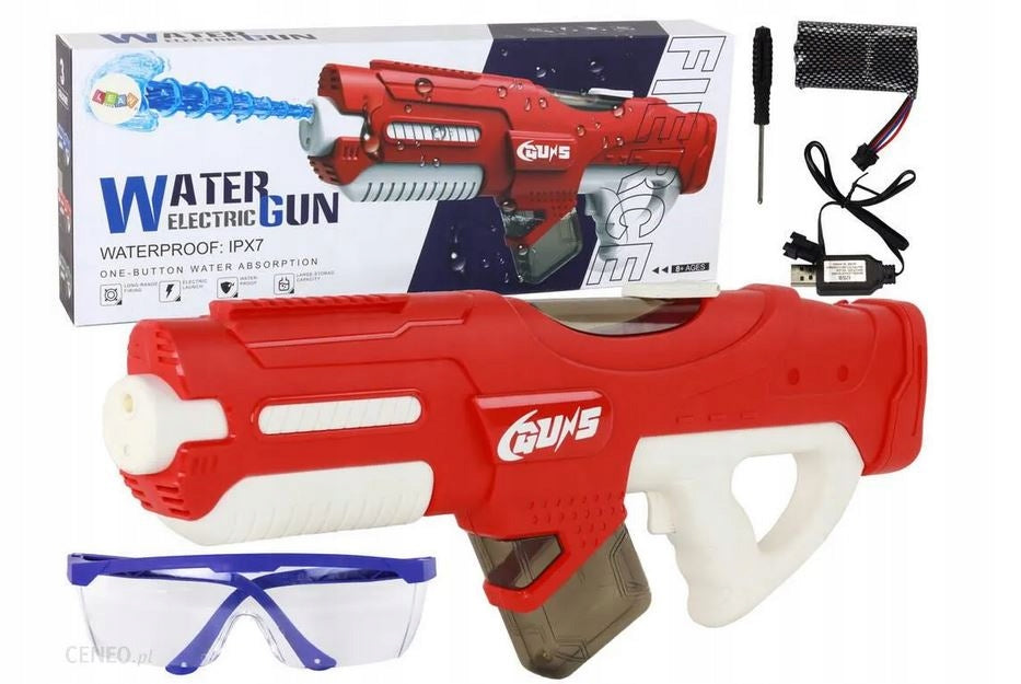 ELECTRIC WATER GUN TOY FOR CHILDREN - RED - HIT OF THE SUMMER