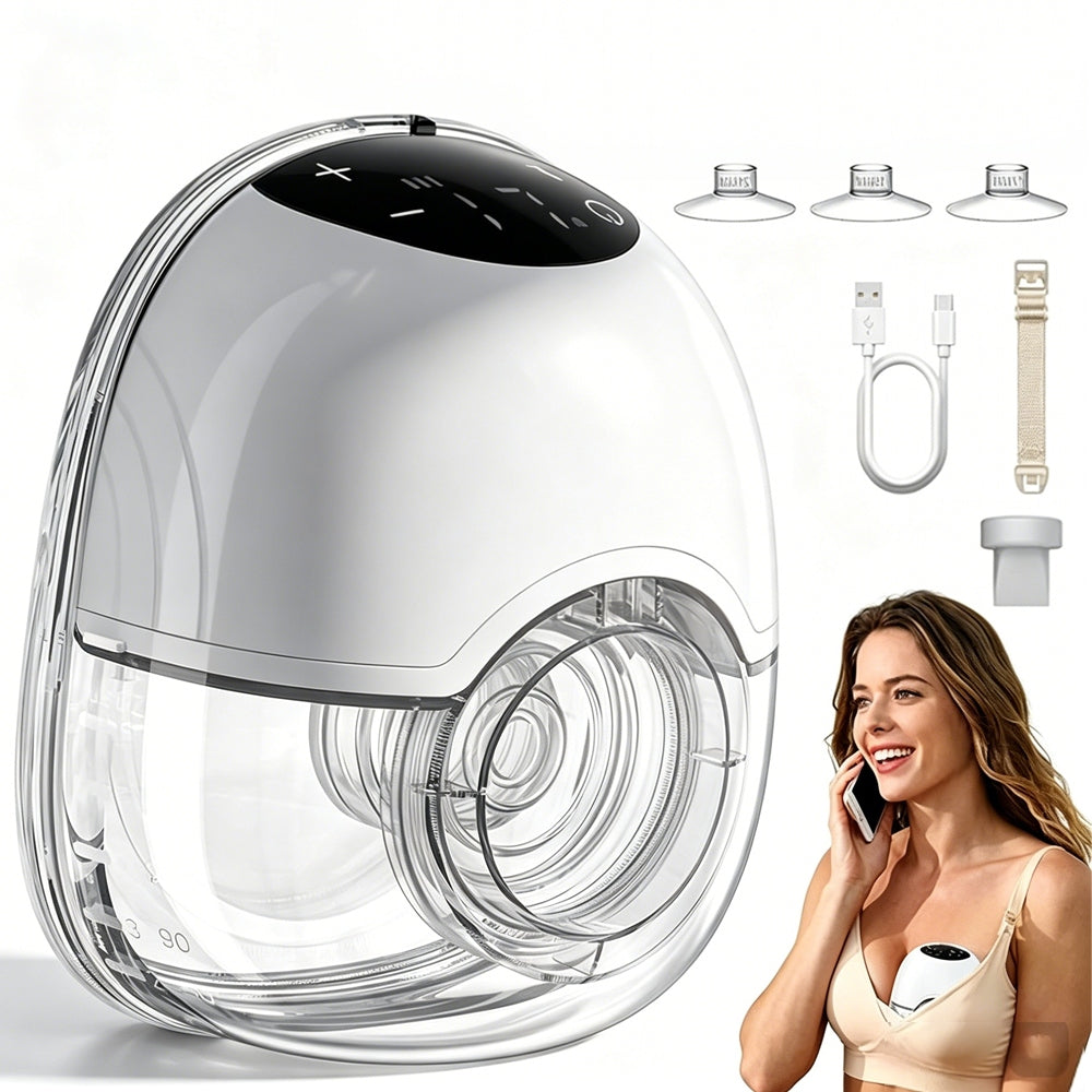 ELECTRIC WIRELESS BREAST PUMP – 12 SUCTION LEVELS 4 MODES QUIET OPERATION