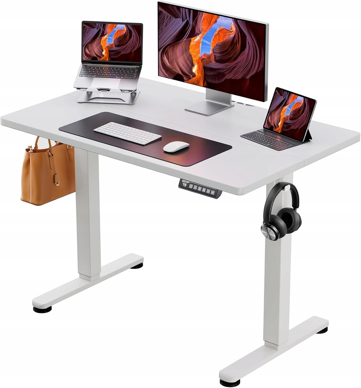 ELECTRICALLY ADJUSTABLE DESK FOR STANDING WORK IDEAL FOR HOME OFFICE