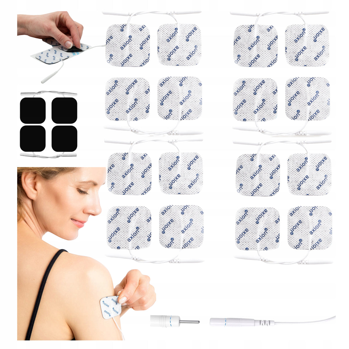 ELECTRODES TENS EMS 5x5cm for electrostimulation self-adhesive gel 16 pcs.