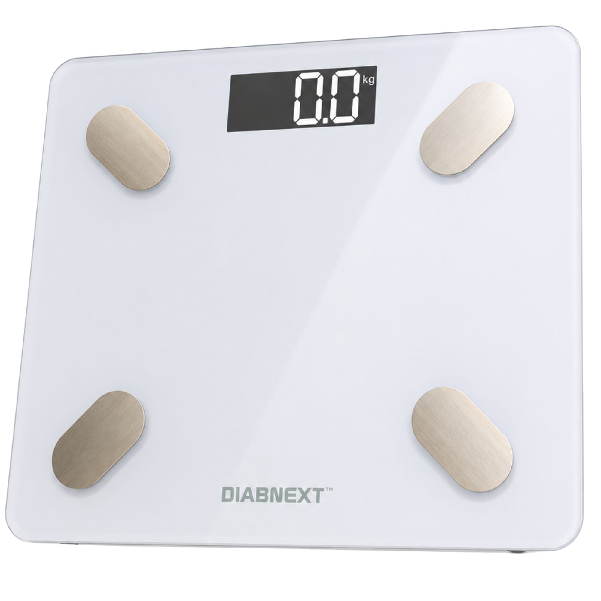 ELECTRONIC BATHROOM SCALE 180KG WHITE GLASS LCD ANALYTICAL SLIM FIT