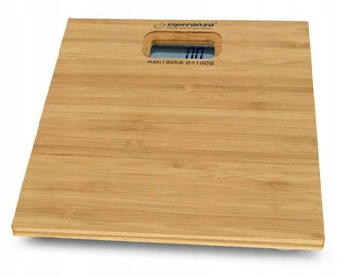 ELECTRONIC BATHROOM SCALE UP TO 180KG BAMBOO Brand Esperanza