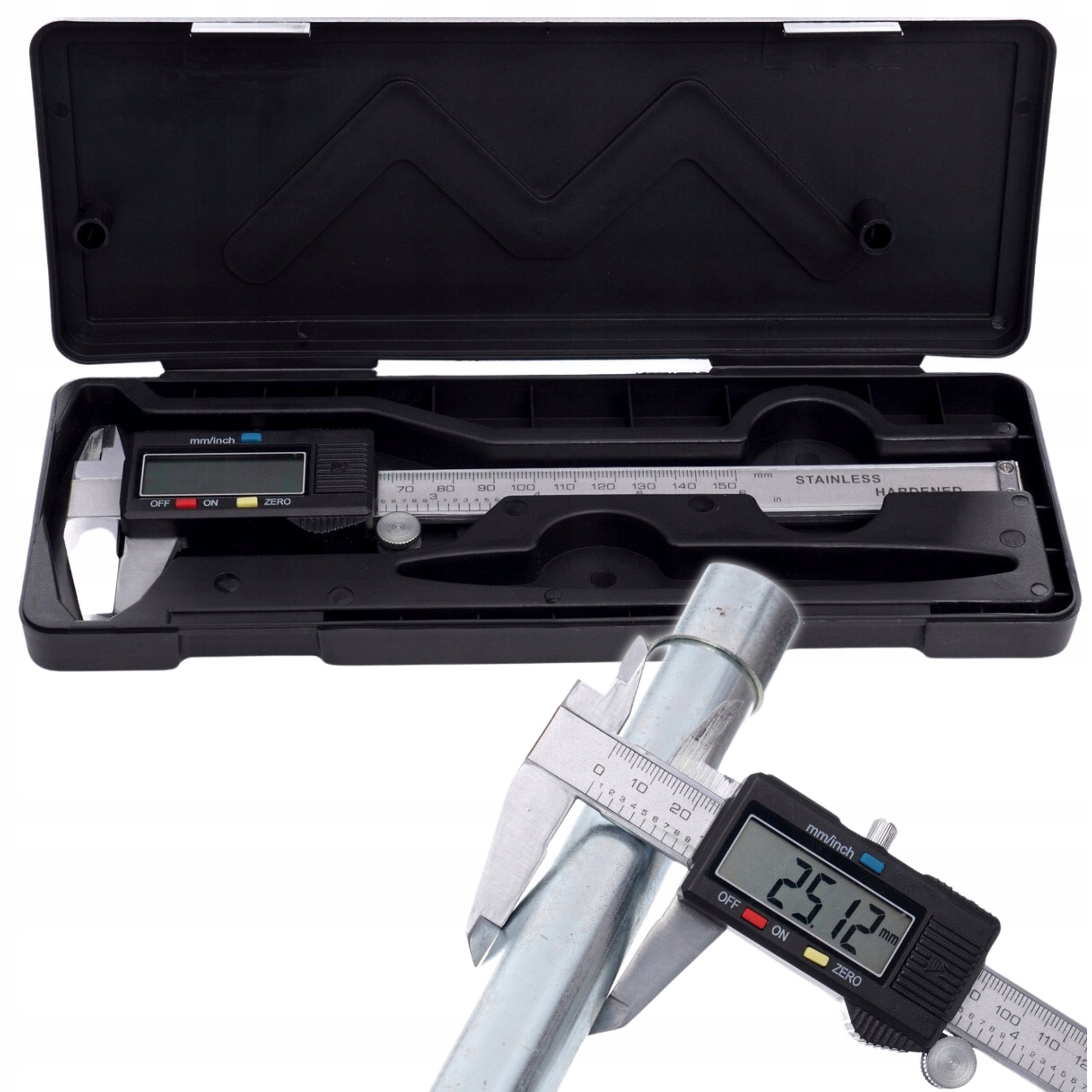 ELECTRONIC CALIPER LCD TWO-JAW 150MM PRECISION + CASE