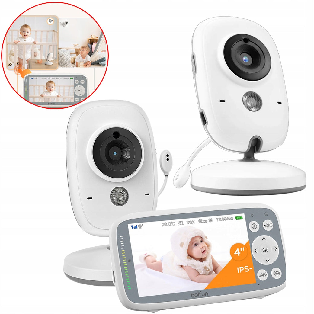 ELECTRONIC CHILD MONITOR 2 CAMERA HD 3 × ZOOM TEMPERATURE SENSOR