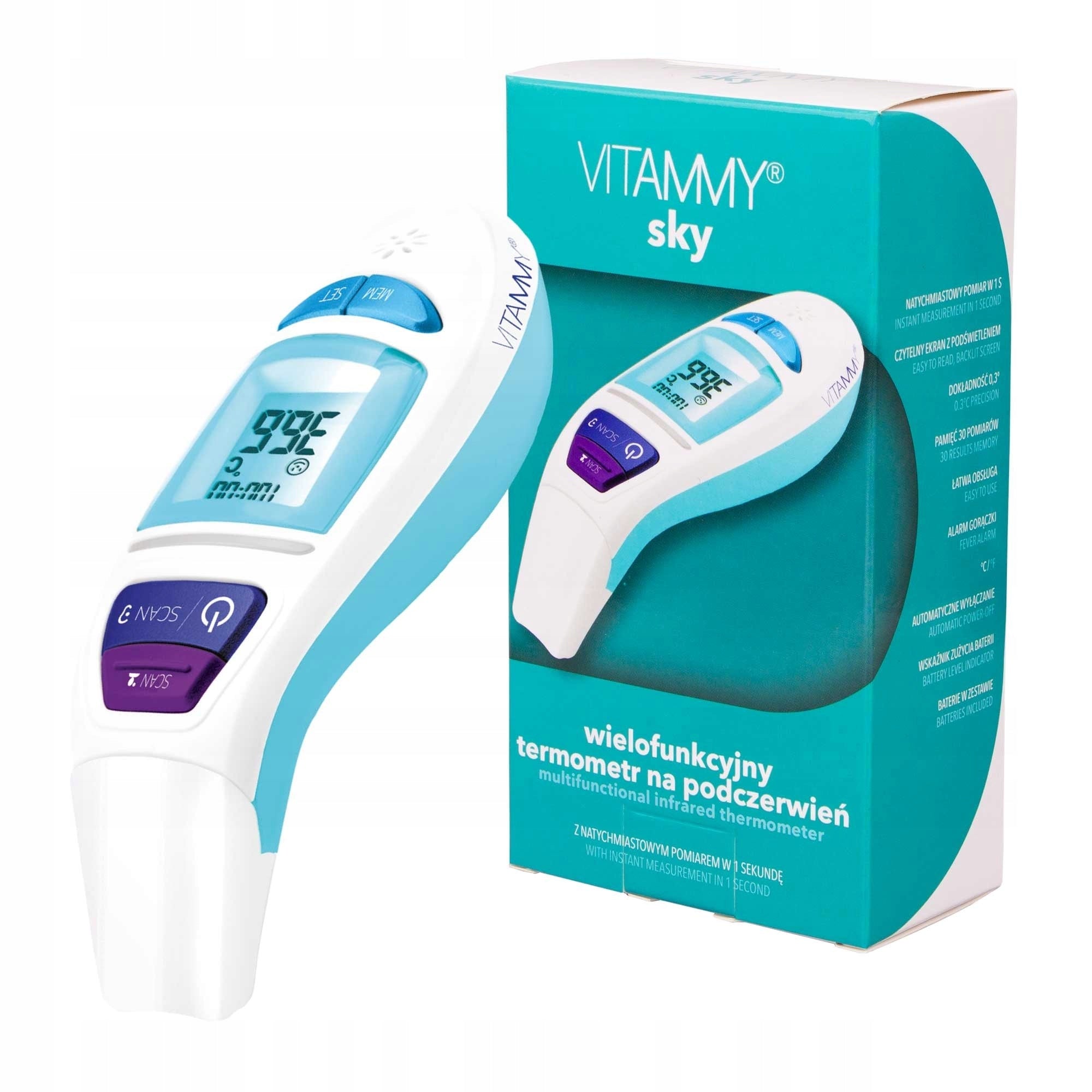 ELECTRONIC EAR THERMOMETER FOR FOREHEAD VITAMMY SKY Medical device yes