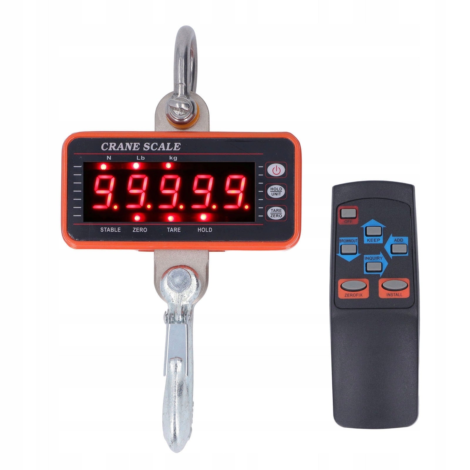 ELECTRONIC HANGING CRANE HOOK SCALE 1500KG SUSPENDED STORAGE