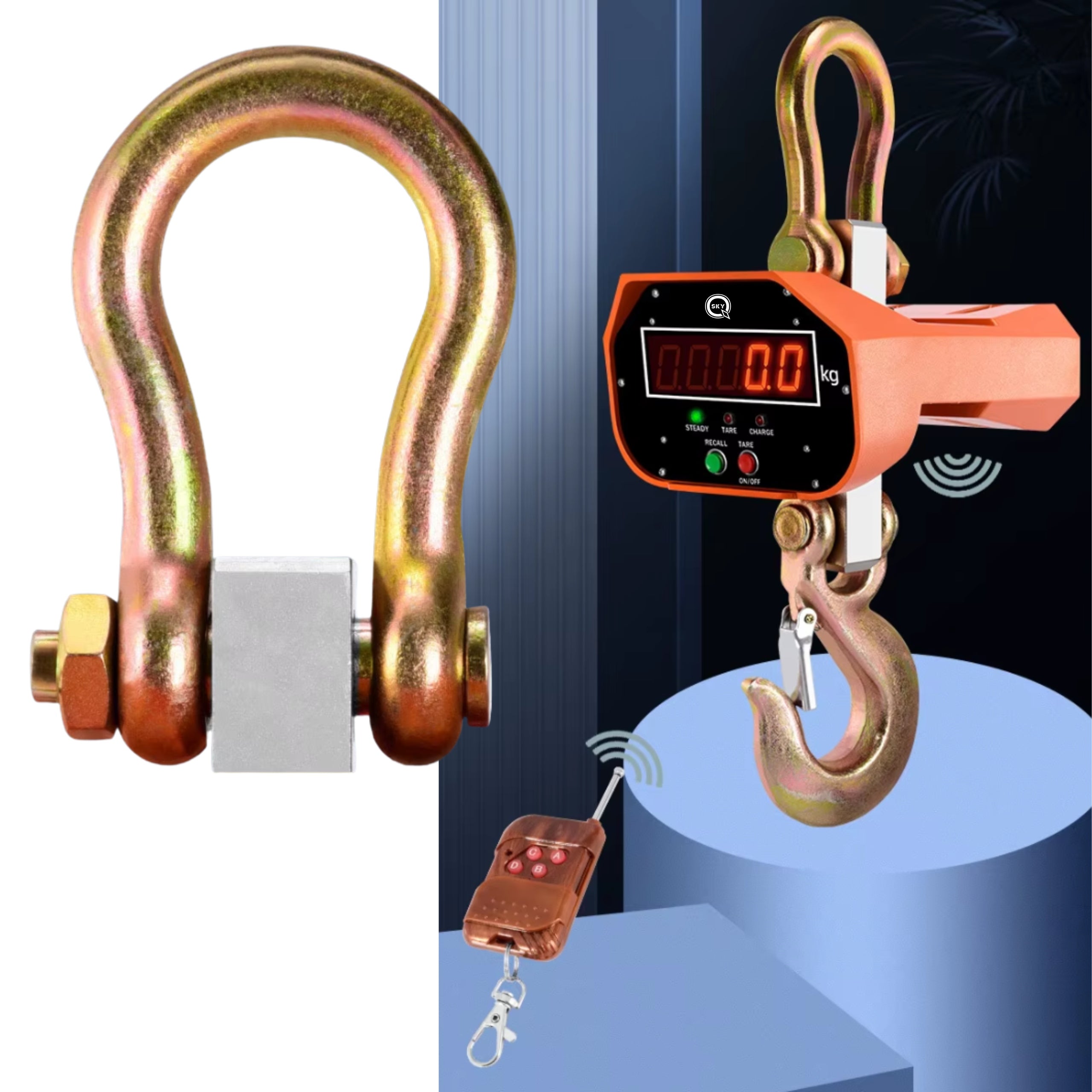 ELECTRONIC HANGING CRANE HOOK SCALE 5000KG SUSPENDED STORAGE 5T Manufacturer code EDJ G10 OCS-P