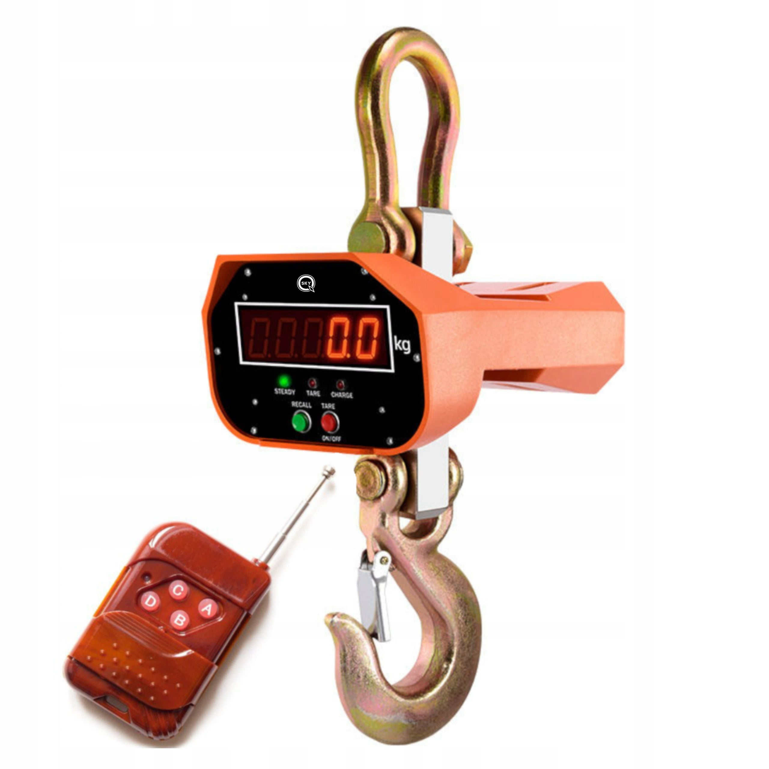 ELECTRONIC HANGING CRANE HOOK SCALE 5000KG SUSPENDED STORAGE 5T