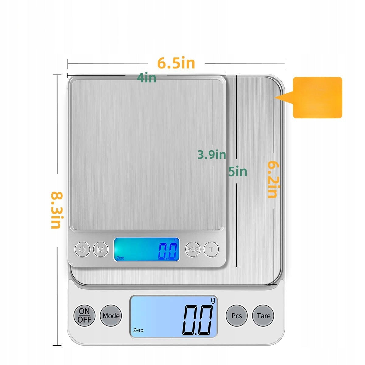 ELECTRONIC KITCHEN SCALE Large up to 5kg with trays Tara LCD Jewelry Brand no brand