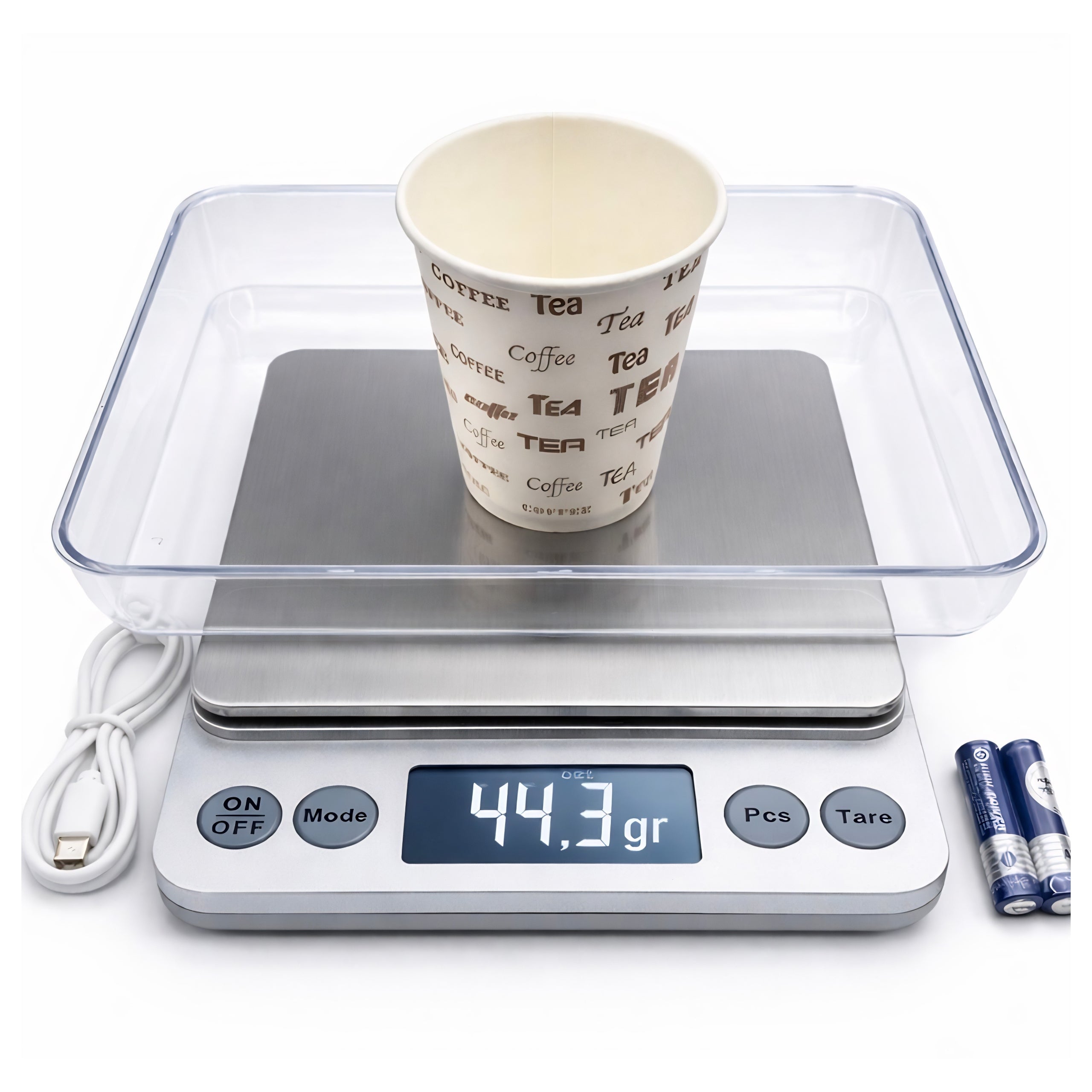 ELECTRONIC KITCHEN SCALE Large up to 5kg with trays Tara LCD Jewelry Model B08MZFLDCQ