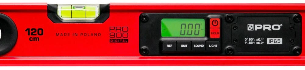 ELECTRONIC LEVEL IP65, PRO900 DIGITAL 120 CM RED (WITH COVER) Brand Pro