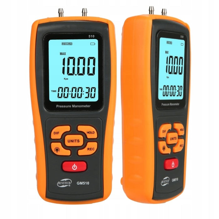 ELECTRONIC PRESSURE GAUGE BENETECH GM510 Product weight with unit packaging 0.6 kg