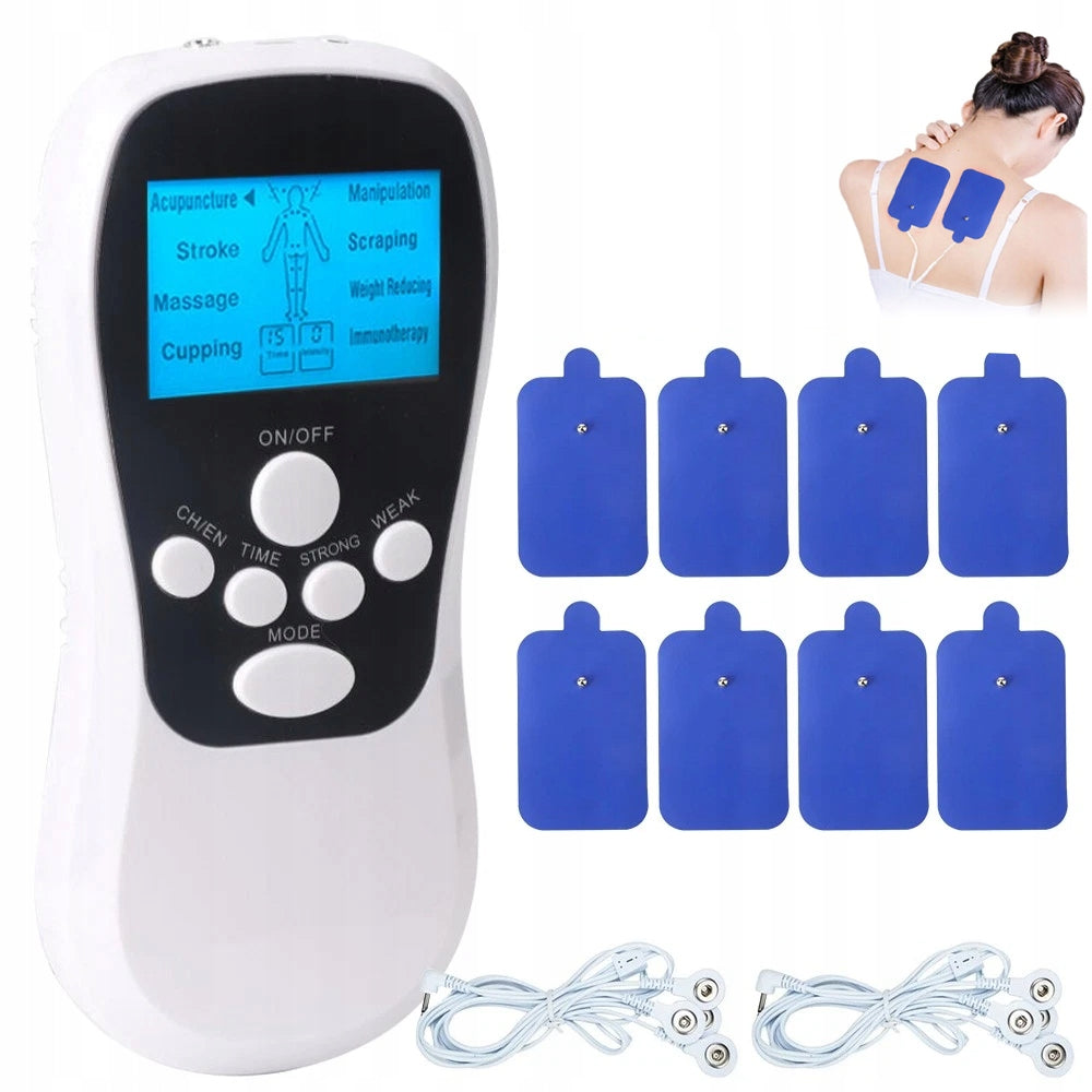 ELECTRONIC PULSE MASSAGER DUAL CHANNEL 15 LEVELS 8 MODES MASSAGE